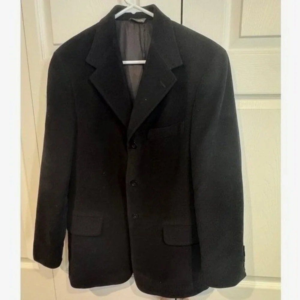Banana Republic Mens Black Velvet Blazer Sport Coat 38S Tailored 3 Buttons